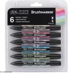 Feutres à Alcool BrushMarker - Tons Pastel - 6 Pcs