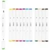 Creativ Company Feutres à Alcool Double Pointe - Couleurs Classiques - 12 Pcs