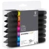 Feutres à Alcool Promarker Brush - Tons Riches - 12 Pcs