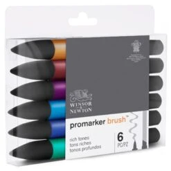 Feutres à Alcool Promarker Brush - Tons Riches - 6 Pcs