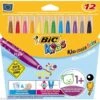 Feutres Bic Kids - Kid Couleur Bébé - 12 Feutres à Pointe Boule