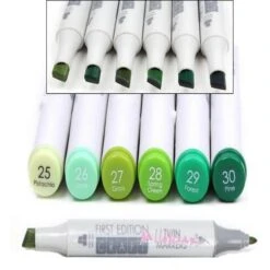 Feutres, Crayons First Editions Tons Vert - 6 Pièces