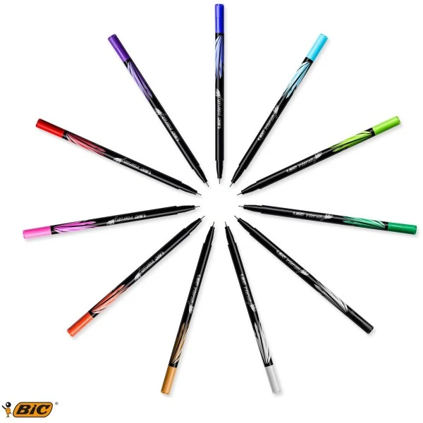 Feutres D'écriture Bic Intensity - Pointe Fine - 10 Pcs 2 Feutres D'écriture Bic Intensity - Pointe Fine - 10 Pcs – Image 2