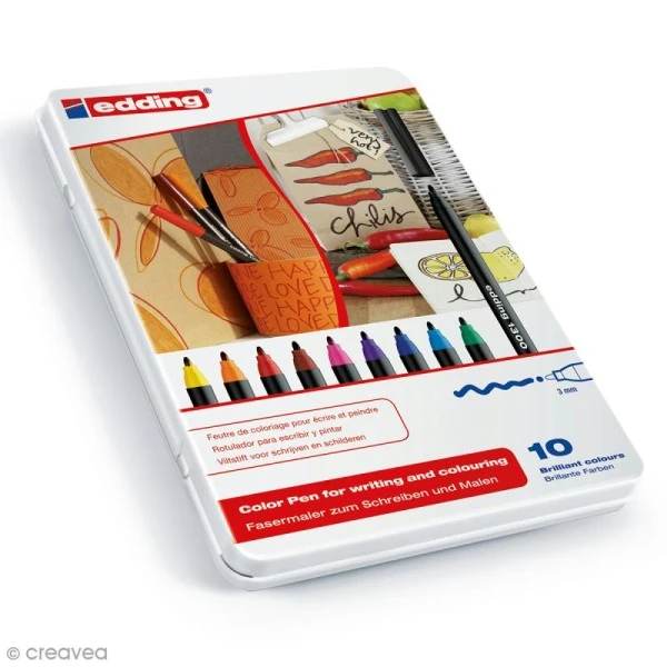 Feutres Edding 1300 - Pointe 2 Mm - 10 Pcs 1 Feutres Edding 1300 - Pointe 2 Mm - 10 Pcs