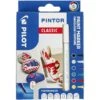 Pilot Feutres Pintor - Pointe Fine - Couleurs Classiques - 6 Pcs