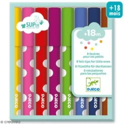 Djeco Feutres Pour Les Petits - Couleurs Assorties - 8 Pcs
