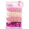 Ficelles Fantaisies Coloris Rose Et Doré - Lot De 4