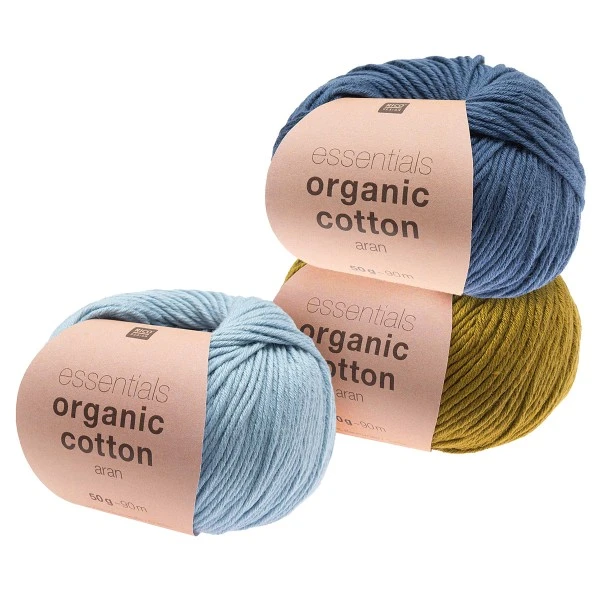Fil à Tricoter Rico Design - Essentials Organic Cotton Aran - 90 M - Plusieurs Coloris Disponibles 1 Fil à Tricoter Rico Design - Essentials Organic Cotton Aran - 90 M - Plusieurs Coloris Disponibles