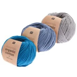 Fil à Tricoter Rico Design - Essentials Organic Cotton Dk - 50 G - Plusieurs Coloris Disponibles