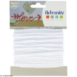 Fil De Tricotin - Blanc - 5 Mm X 5 M