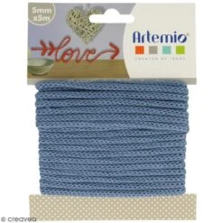 Fil De Tricotin - Bleu - 5 Mm X 5 M