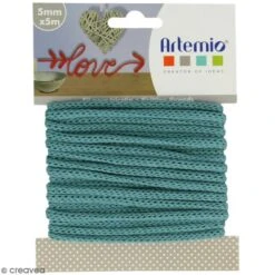 Fil De Tricotin - Bleu Gris - 5 Mm X 5 M