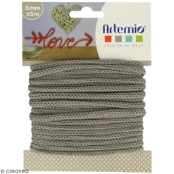 Fil De Tricotin - Gris - 5 Mm X 5 M