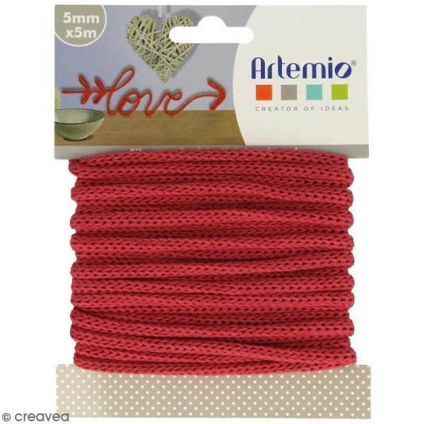 Fil De Tricotin - Rouge - 5 Mm X 5 M 1 Fil De Tricotin - Rouge - 5 Mm X 5 M