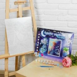 Fille De L'Océan De La Mer De Lune Peinture Par Numéro Kit De Bricolage, Lueur Dans L'Obscurité Ense -Promos Creavea Boutique fille de locean de la mer de lune peinture par numero kit de bricolage lueur dans lobscurite ense p 5