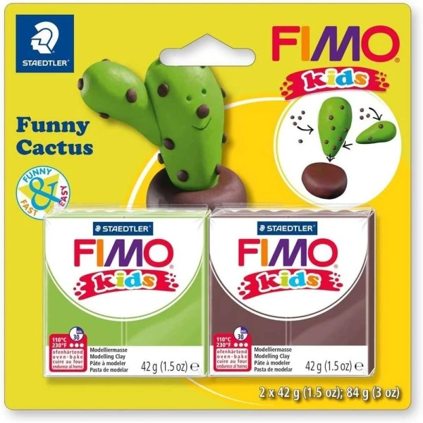 Fimo Kids Kit De Pâte à Modeler "Funny Cactus" 1 Fimo Kids Kit De Pâte à Modeler "Funny Cactus"