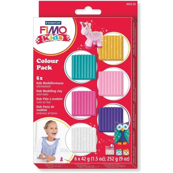Fimo Kids Kit Pâte à Modeler Colour Pack "girlie" 1 Fimo Kids Kit Pâte à Modeler Colour Pack "girlie"
