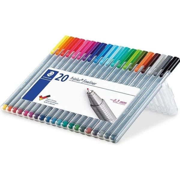 Staedtler Fineliner Triplus "Brilliant Colours" - Etui De 20 1 Staedtler Fineliner Triplus "Brilliant Colours" - Etui De 20