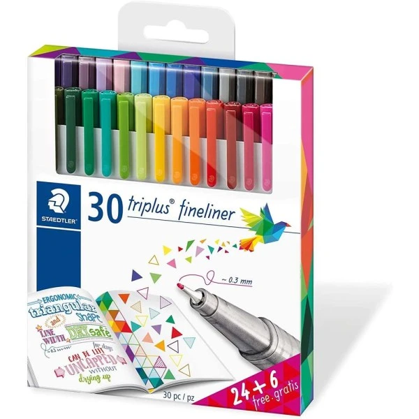 Staedtler Fineliner Triplus "Brilliant Colours" - Etui De 30 1 Staedtler Fineliner Triplus "Brilliant Colours" - Etui De 30