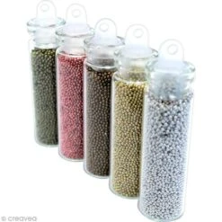 Flacons Micro Billes Métalliques X 5 Pcs
