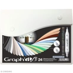 Graph'it Brush & Extra Fine - Architecture - 24 Marqueurs