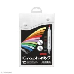 Graph'it Brush & Extra Fine - Essential - 12 Marqueurs