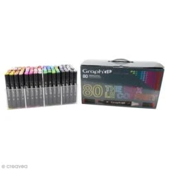 Graph'it Coffret Marqueurs à Alcool - 80 Marqueurs
