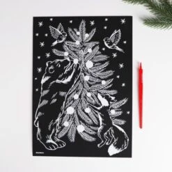 Gravure "animaux Et Arbre De Noël" Scratch Art DIY Kit, Argent Métallique Effet, Gravure Artisanat K 8 Gravure "animaux Et Arbre De Noël" Scratch Art DIY Kit, Argent Métallique Effet, Gravure Artisanat K -Promos Creavea Boutique gravure animaux et arbre de noel scratch art diy kit argent metallique effet gravure artisanat k p 4