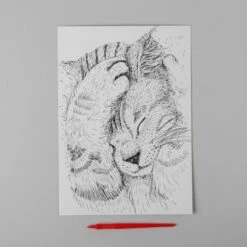 Gravure "Sleeping Kitten" A4, Scratch Art DIY Kit, Argent Métallique Effet, Gravure Artisanat Kit, A 6 Gravure "Sleeping Kitten" A4, Scratch Art DIY Kit, Argent Métallique Effet, Gravure Artisanat Kit, A -Promos Creavea Boutique gravure sleeping kitten a4 scratch art diy kit argent metallique effet gravure artisanat kit a p 3