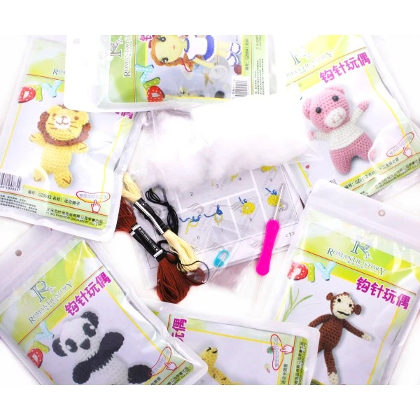 Gris Blanc Gros Os De Chien De Jouet Crochet Accroché à Tricoter Kit Amigurumi BRICOLAGE Enfants De 2 Gris Blanc Gros Os De Chien De Jouet Crochet Accroché à Tricoter Kit Amigurumi BRICOLAGE Enfants De – Image 2