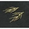 HT03506 PAX 2 Pendentifs, Branche, Corail En Laiton Finition Doré 18KT Pour Création De Bijoux Raffi