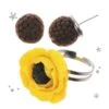 Jaune Coquelicots Jewelry Set Argile De Polymère DIY Kit, Bague Et Boucles D'oreilles, Les Enfants D