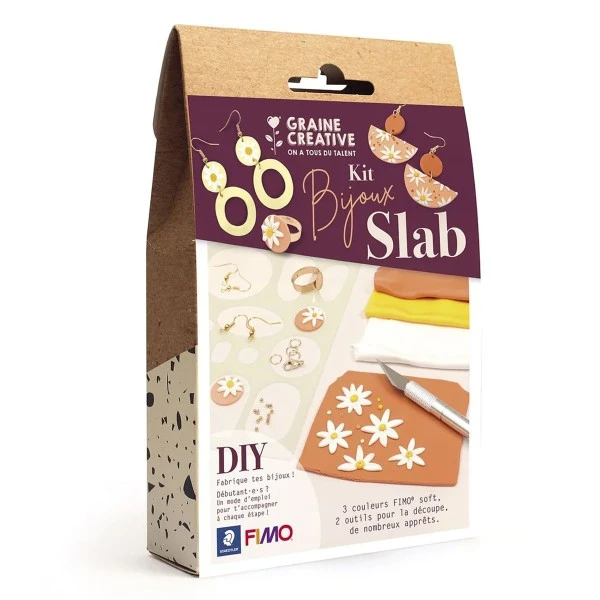 Kit Bijoux Fimo - BIjoux Slab Fleuris 1 Kit Bijoux Fimo - BIjoux Slab Fleuris