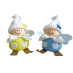 Kit De Bricolage 2 De Noël Des Anges De Ski Du Coton Filé Tchèque Décor À La Maison Des Enfants De S