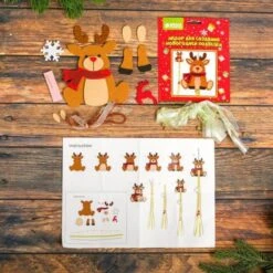 Kit De Bricolage" Cerf En écharpe", Nœud Papillon, Kit, Artisanat, Fée, Feutre, Décoration De Porte, -Promos Creavea Boutique kit de bricolage cerf en echarpe noeud papillon kit artisanat fee feutre decoration de porte p 2