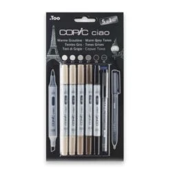 Copic Kit De Marqueurs Hobbymarker Ciao 5+1, Teintes Grises