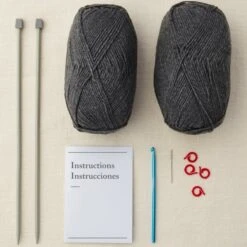 Kit DIY Tricot Mindful DMC - Coussin - 40 X 40 Cm -Promos Creavea Boutique kit diy tricot mindful dmc coussin 40 x 40 cm p 3