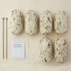 Kit DIY Tricot Mindful DMC - Plaid - 100 X 100 Cm -Promos Creavea Boutique kit diy tricot mindful dmc plaid 100 x 100 cm p 3