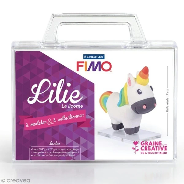 Kit Figurine Fimo - Lilie La Licorne 1 Kit Figurine Fimo - Lilie La Licorne