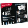 Uni Kit Marqueurs Craie Chalk - Couleurs Froides - 4 Pcs