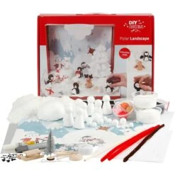 Creativ Company Kit Modelage Foam Et Silk Clay - Paysage Polaire