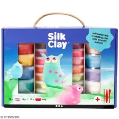 Creativ Company Kit Modelage Pâte Silk Clay - 31 Pcs
