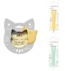 Kit Pour Biscuit En Relief Chat + 2 Stylos Au Chocolat Jaune Pastel Et Vert D'eau
