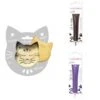Kit Pour Biscuit En Relief Chat + 2 Stylos Au Chocolat Marron Et Violet