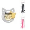 Kit Pour Biscuit En Relief Chat + 2 Stylos Au Chocolat Noir Et Fuchsia