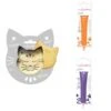 Kit Pour Biscuit En Relief Chat + 2 Stylos Au Chocolat Orange Et Violet