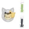 Kit Pour Biscuit En Relief Chat + 2 Stylos Au Chocolat Vert Clair Et Noir