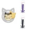 Kit Pour Biscuit En Relief Chat + 2 Stylos Au Chocolat Violet Et Noir