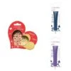 Kit Pour Biscuit En Relief Coeur + 2 Stylos Au Chocolat Bleu Nuit Et Violet