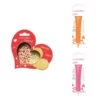 Kit Pour Biscuit En Relief Coeur + 2 Stylos Au Chocolat Orange Et Fuchsia